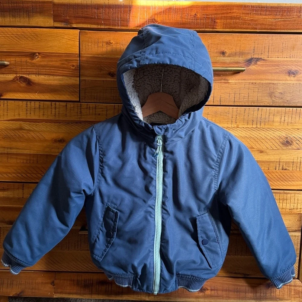 Mini Boden Boy’s Navy Blue Hooded Jacket